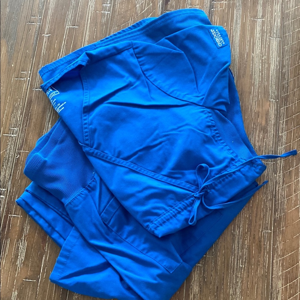 Royal Blue maternity Scrub Pants and top set